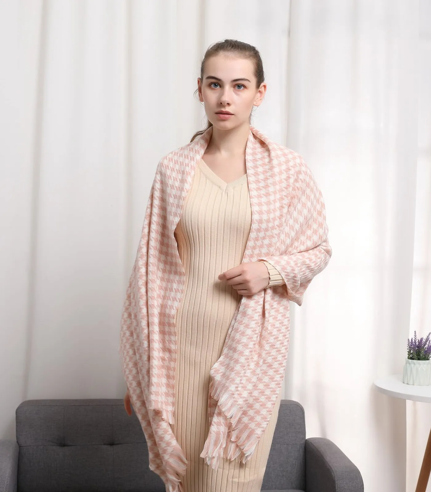 Online Sjaal in Kasjmier Daniela DAMES Sjaals