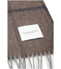 Online Sjaal Lamswol Bruin Geruit Heren Sjaals