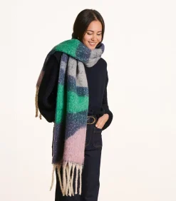 Sjaal met groot golfpatroon DAMES Sjaals