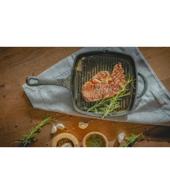 Blackwell Skillet - Grillpan - Gietijzer - 23 x 23 cm - zonder anti-aanbaklaag