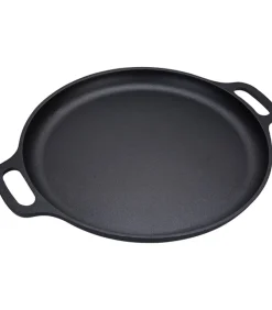 Koock Amsterdam Skillet gietijzer - koekenpan - PFAS vrij - 32cm - zonder steel - Paellapan - BBQ accessoires - Geschikt voor Green Egg