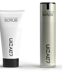 LAYZIN Skin Energize DUO - Soft Exfoliating Gezicht SCRUB + Recover en Energize Mask