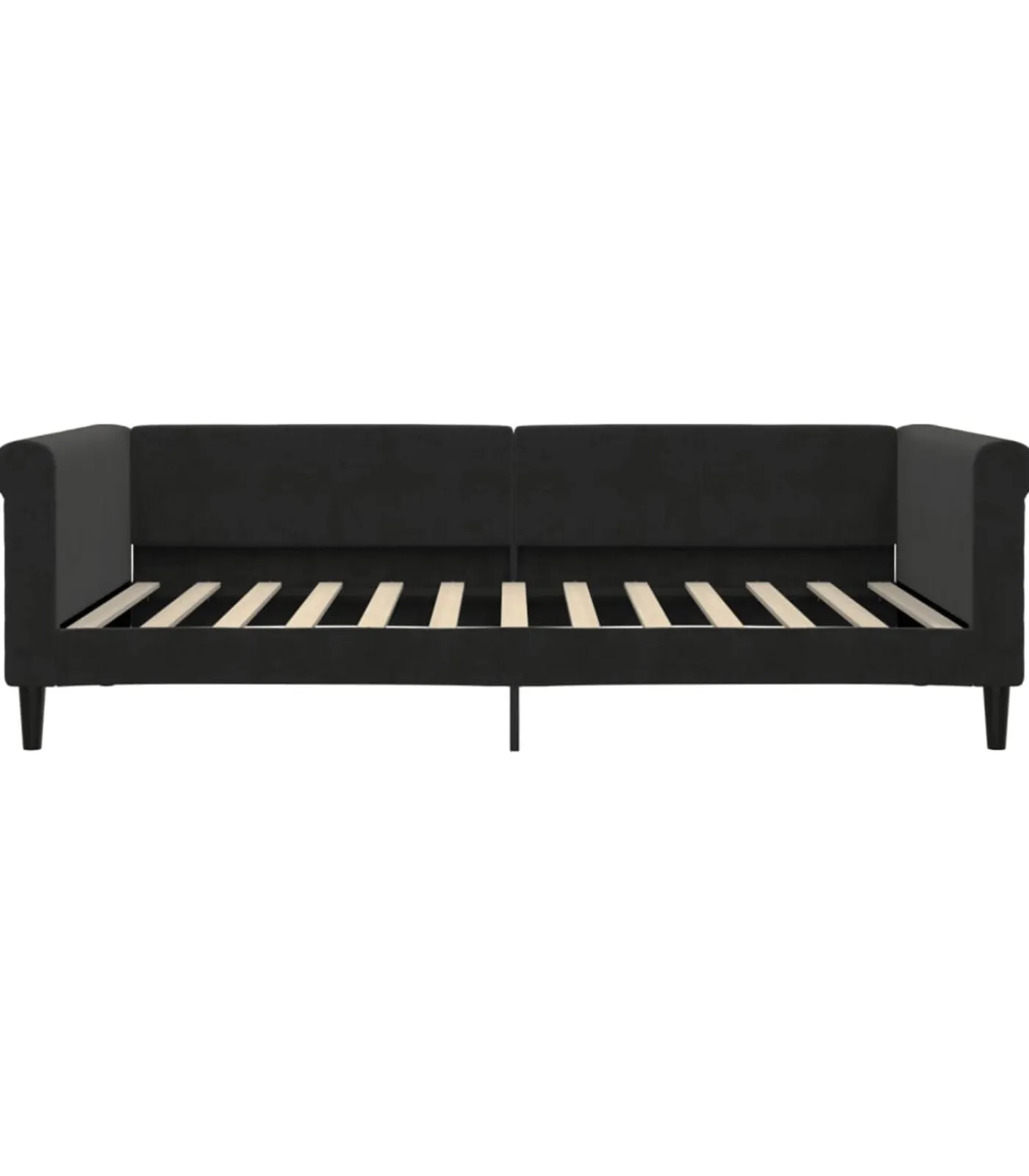 Best Slaapbank 100x200 cm fluweel zwart Bedden