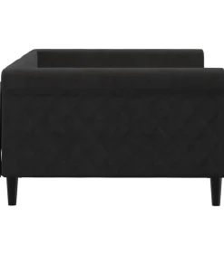 Best Slaapbank 100x200 cm fluweel zwart Bedden