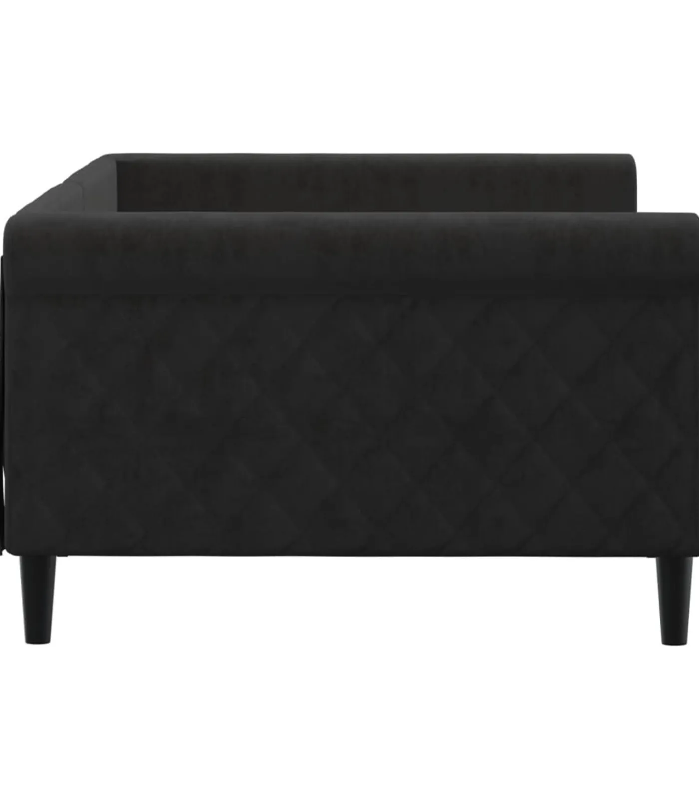 Best Slaapbank 100x200 cm fluweel zwart Bedden