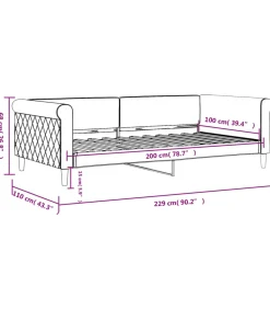 Best Slaapbank 100x200 cm fluweel zwart Bedden