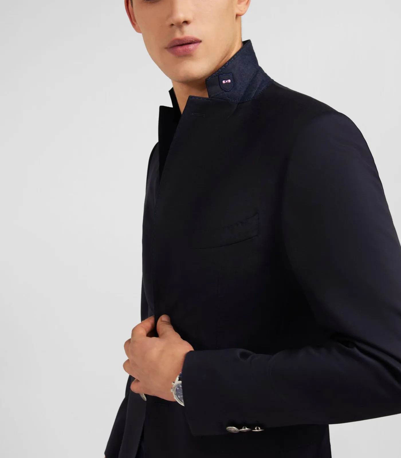 Heren Eden Park Slanke fit marineblauw 100% wollen blazer