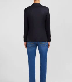 Heren Eden Park Slanke fit marineblauw 100% wollen blazer