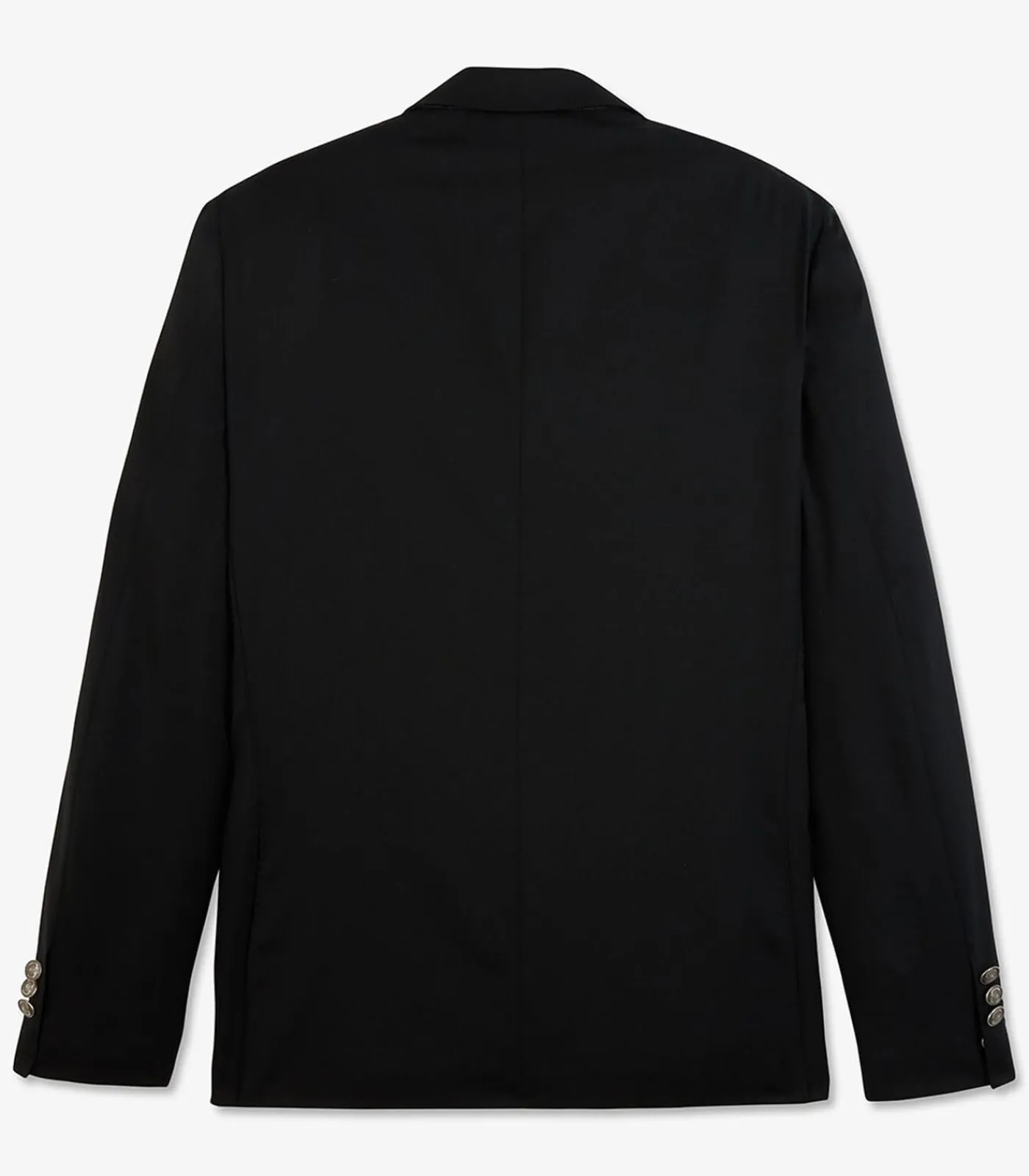 Clearance Slanke fit zwart 100% wollen blazer Heren Kostuums & Blazers