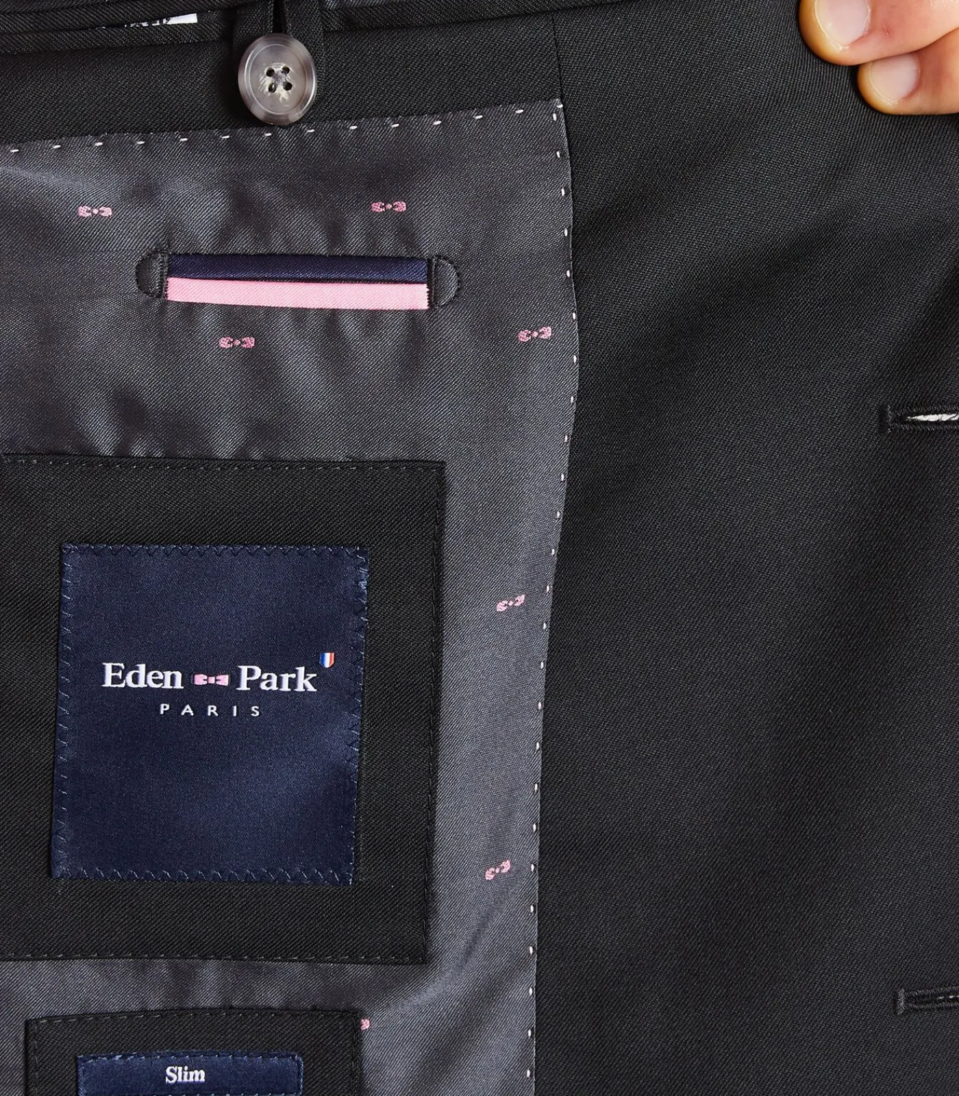 Clearance Slanke fit zwart 100% wollen blazer Heren Kostuums & Blazers