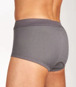 Discount slip 2 pack 1-1 rib box grey Heren Slips