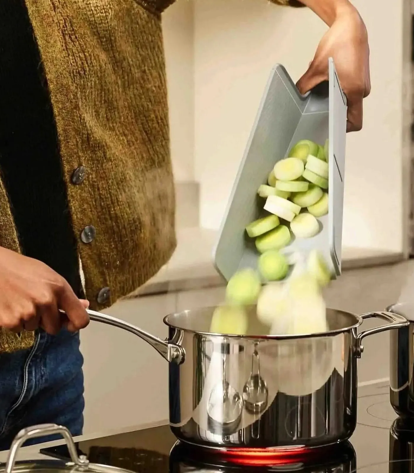 Discount Snijplank Chop2Pot Plus 45 x 26 - opvouwbaar - grijs Keukenaccessoires