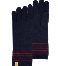 DAMES ISOTONER Soft touch marineblauwe lange gestreepte handschoenen