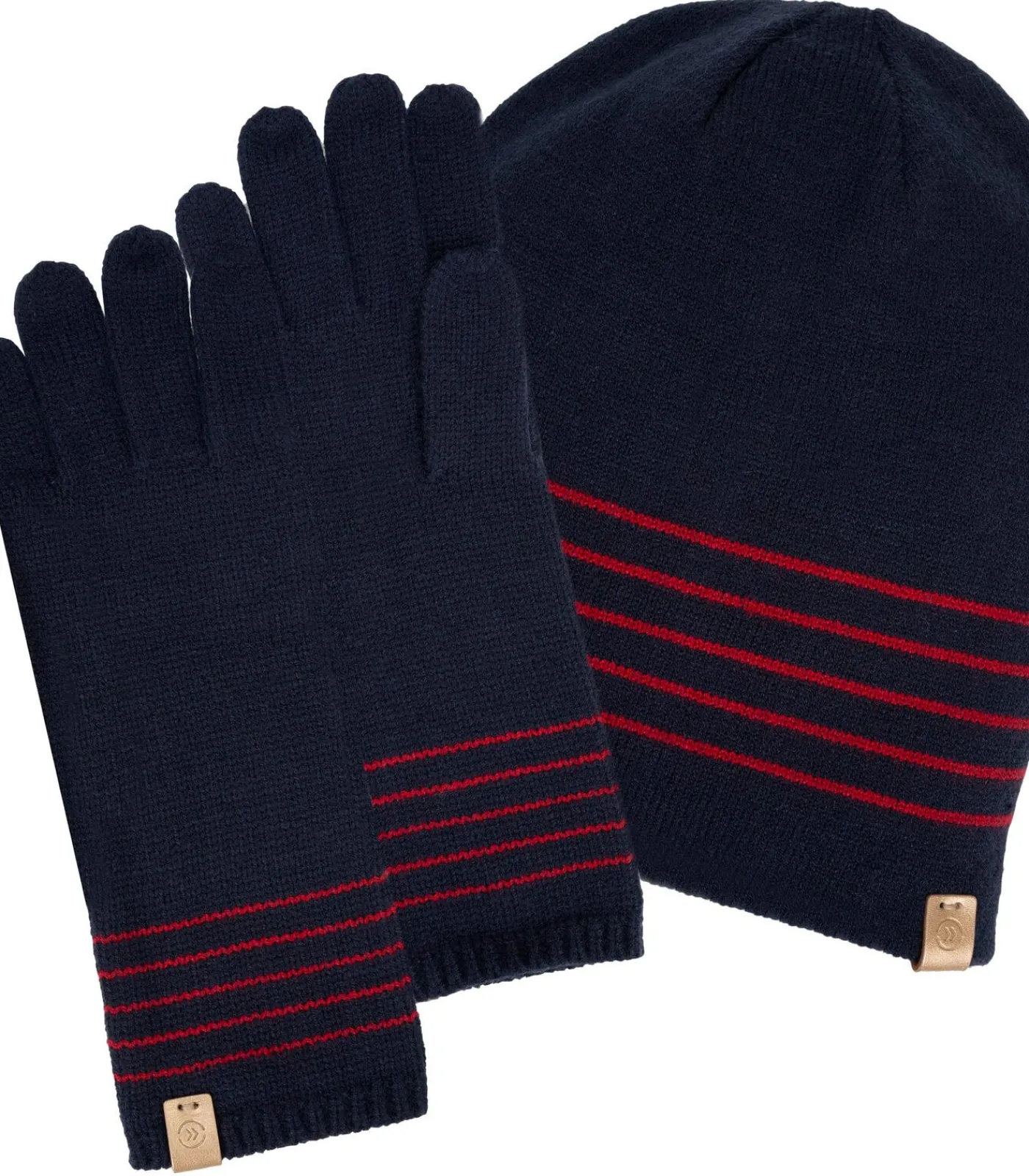 DAMES ISOTONER Soft touch marineblauwe lange gestreepte handschoenen