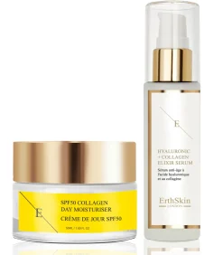 Erth Skin London SPF COLLAGEEN DAGCRÈME +Hyaluronzuur & Collageen Serum -