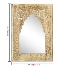 vidaXL Spiegel handgeschilderd 40x55 cm massief mangohout