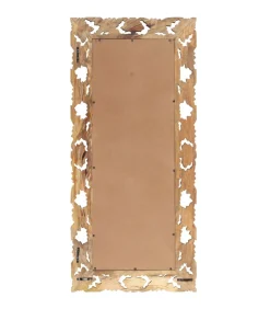 vidaXL Spiegel handgesneden 110x50 cm massief mangohout bruin