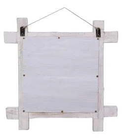 vidaXL Spiegel houtblokken 70x70 cm massief gerecycled hout