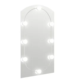 Outlet Spiegel met LED-verlichting boog 90x45 cm glas Spiegels