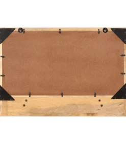 vidaXL Spiegel met schap 80x8x55 cm glas en massief mangohout