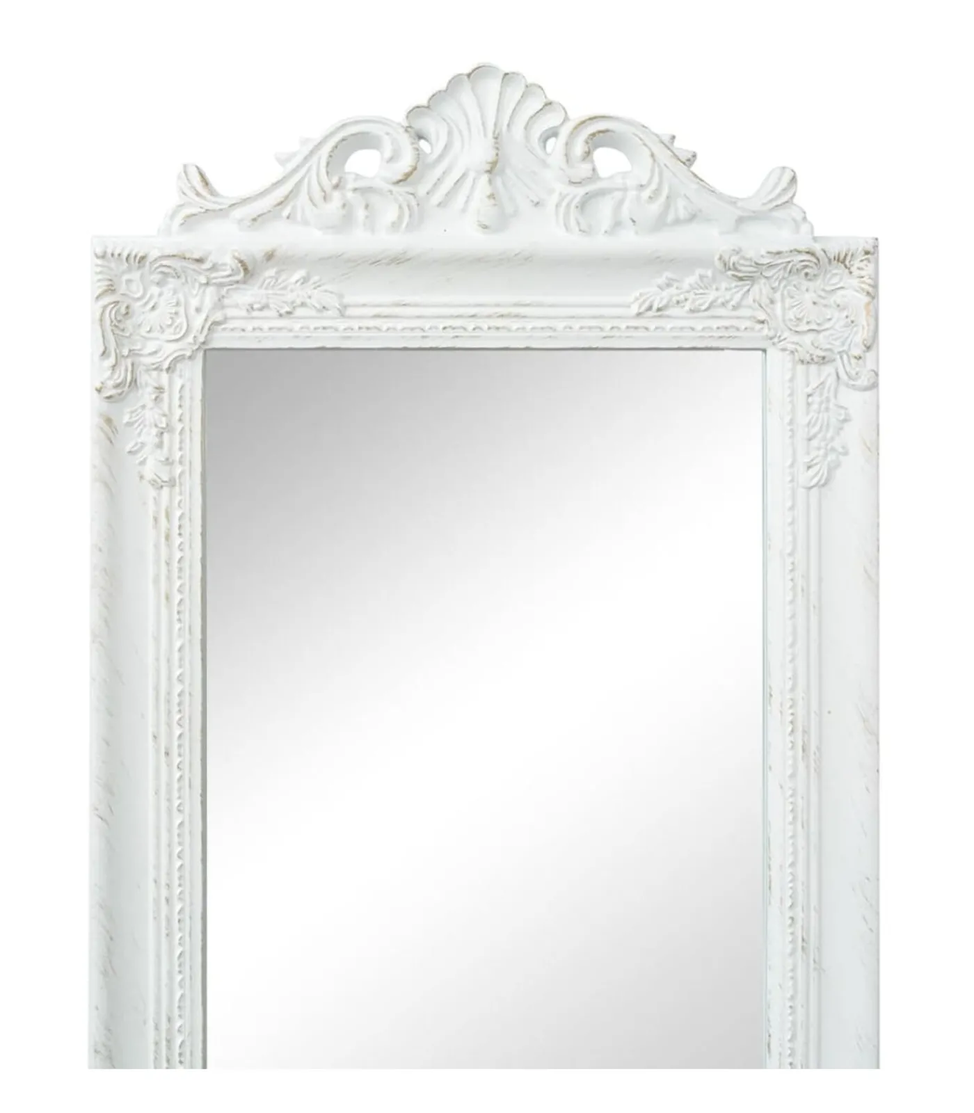 vidaXL Spiegel vrijstaand barok stijl 160x40 cm wit