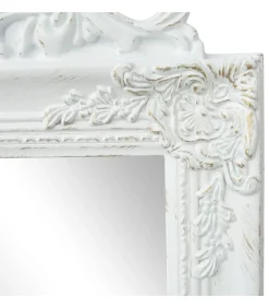 vidaXL Spiegel vrijstaand barok stijl 160x40 cm wit