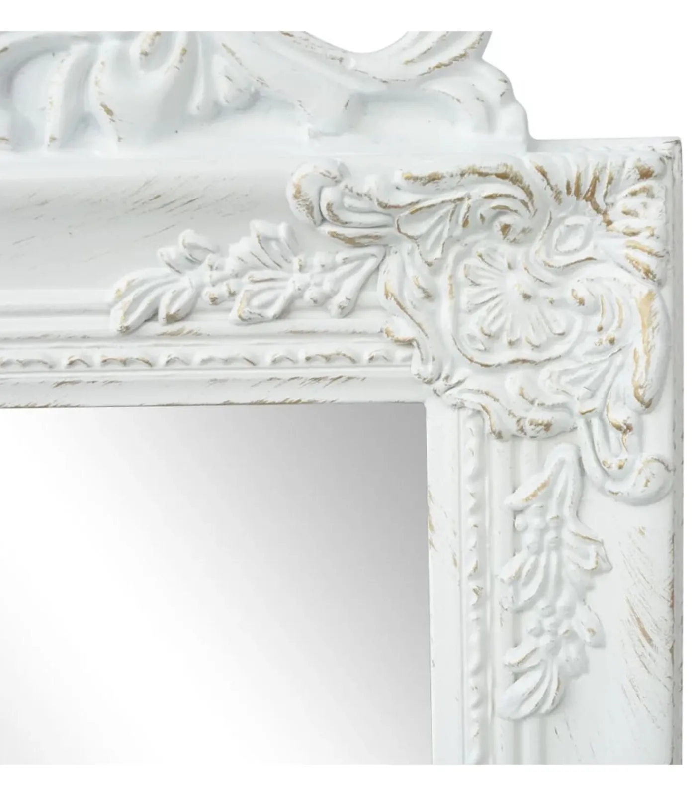 vidaXL Spiegel vrijstaand barok stijl 160x40 cm wit