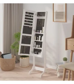 Clearance Spiegel vrijstaand 34x37x146 cm wit Spiegels