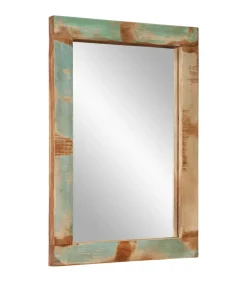 vidaXL Spiegel 70x50 cm massief gerecycled hout en glas