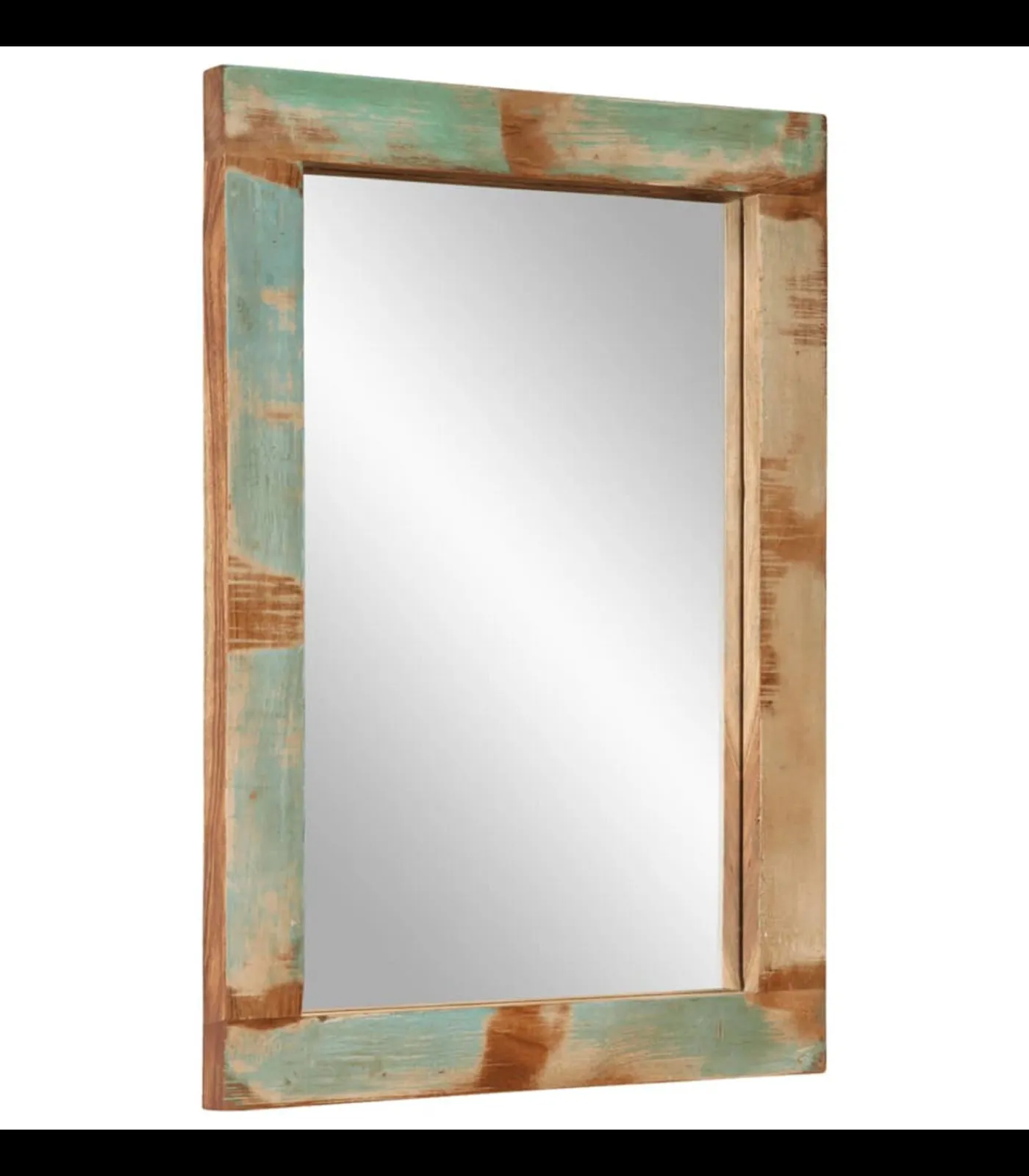 vidaXL Spiegel 70x50 cm massief gerecycled hout en glas