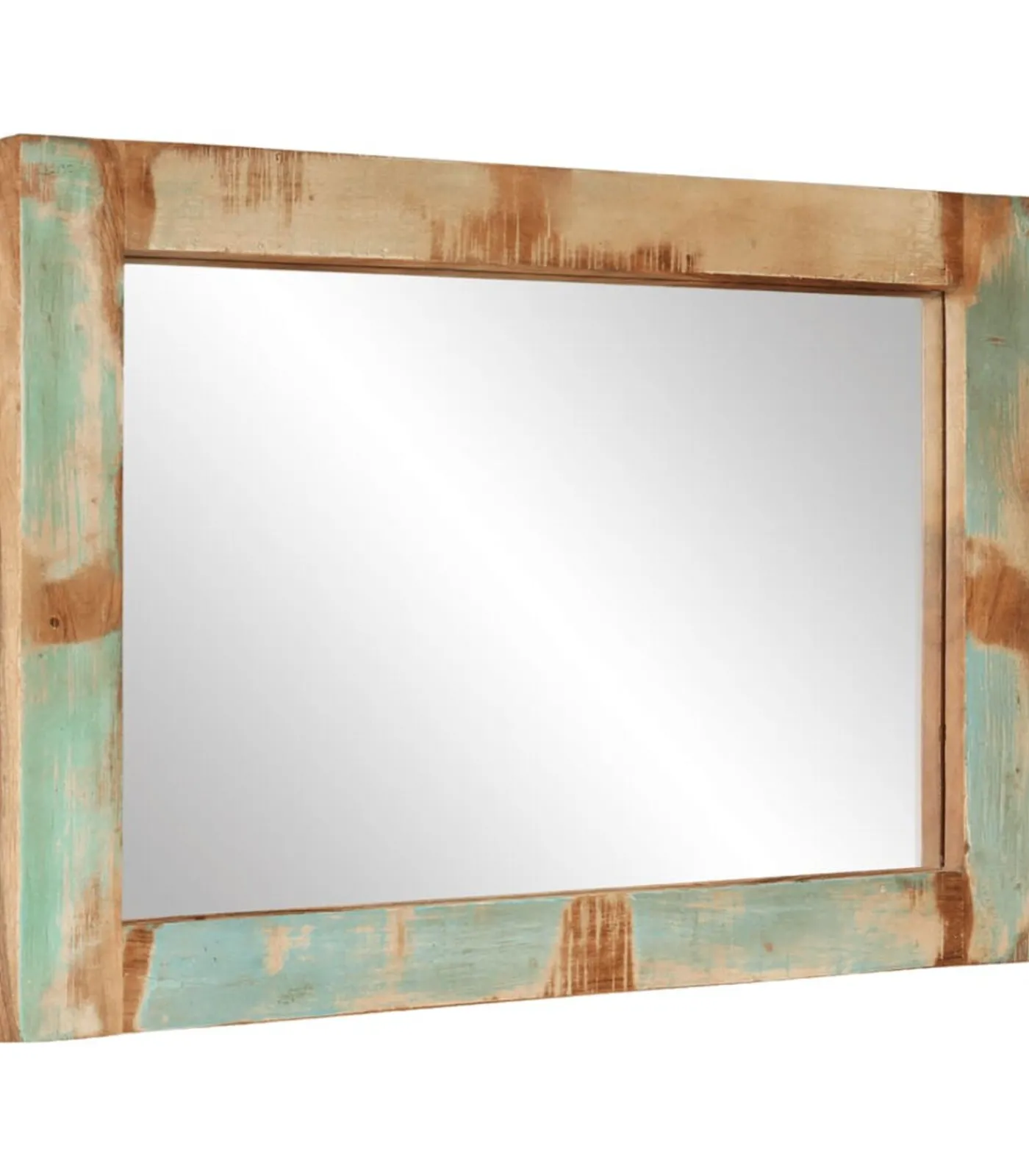 vidaXL Spiegel 70x50 cm massief gerecycled hout en glas