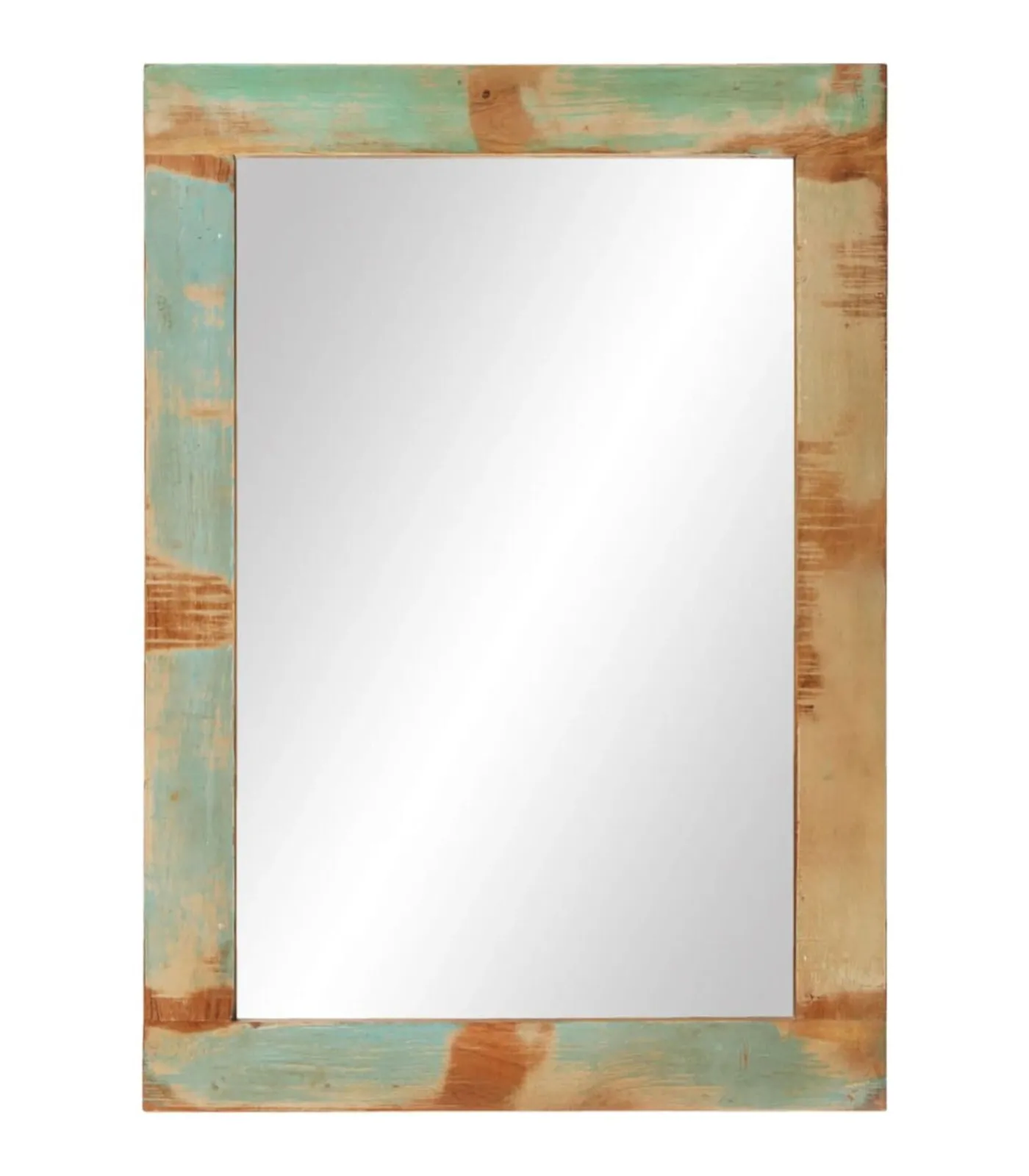 vidaXL Spiegel 70x50 cm massief gerecycled hout en glas