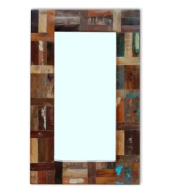 Spiegel 80x50 cm massief gerecycled hout Spiegels