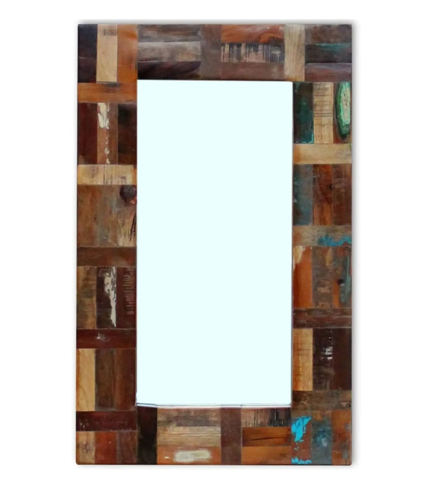 Spiegel 80x50 cm massief gerecycled hout Spiegels