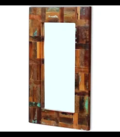 Spiegel 80x50 cm massief gerecycled hout Spiegels