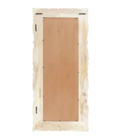 vidaXL Spiegel 110x50 cm massief mangohout wit