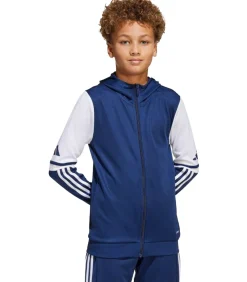 Kinderen Adidas SQUADRA 25 - Trui met kap Met Volledige Ritssluiting - Wit