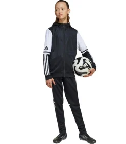 Kinderen Adidas SQUADRA 25 - Trui met kap Met Volledige Ritssluiting - Wit