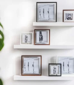 Clearance SQUARE FLOATING Box 32 x 32 donker hout Fotolijsten