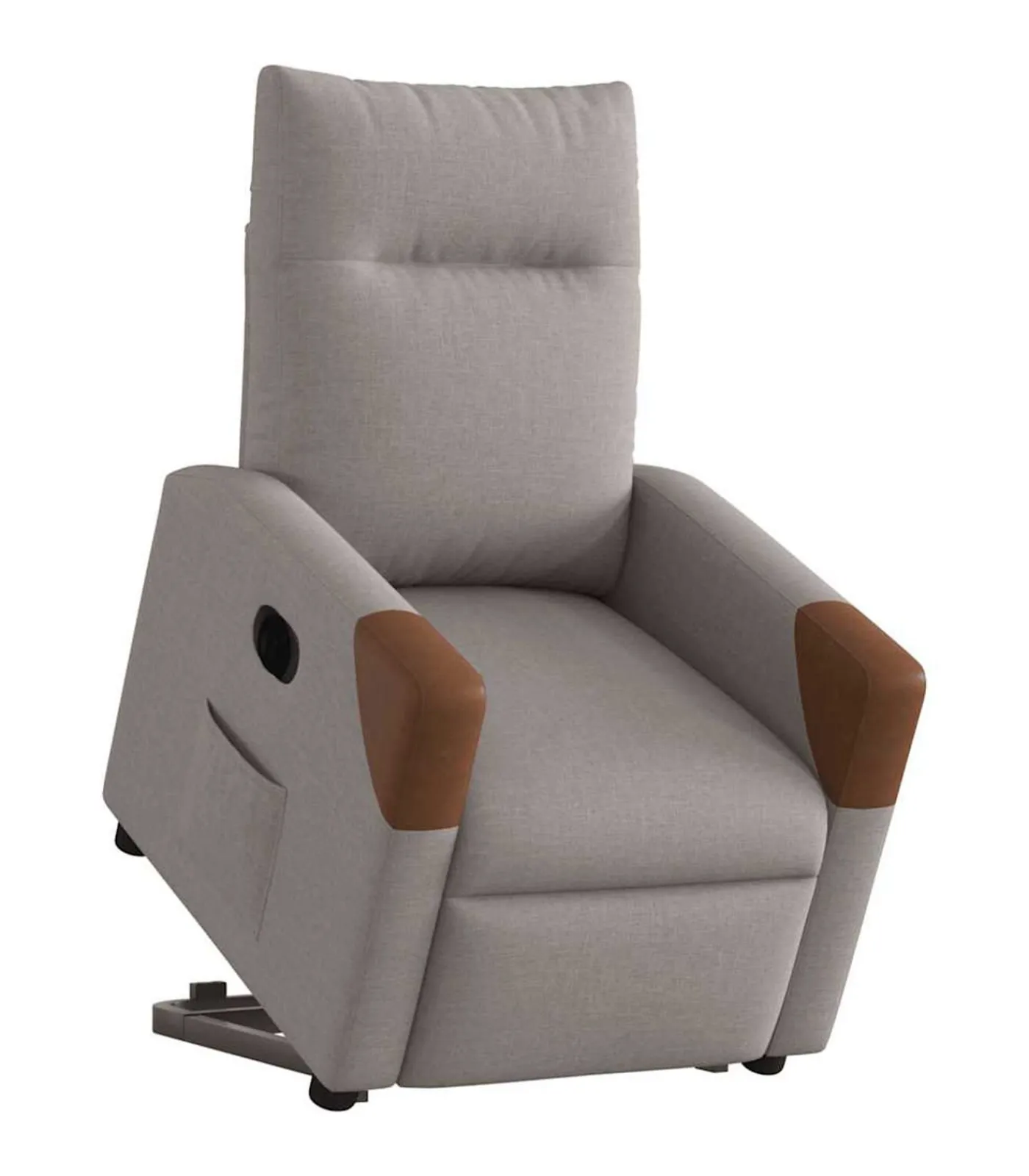 vidaXL Sta-op-stoel elektrisch verstelbaar stof taupe