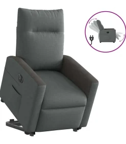 Best Sta-op-stoel elektrisch verstelbaar stof donkergrijs Zetels