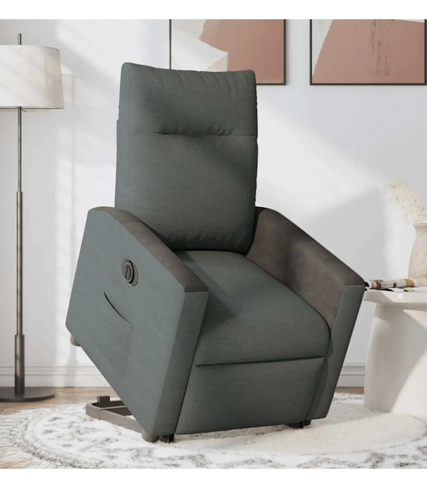 Best Sta-op-stoel elektrisch verstelbaar stof donkergrijs Zetels