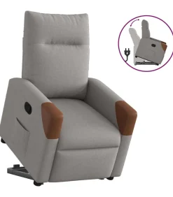 Sale Sta-op-stoel verstelbaar stof taupe Zetels