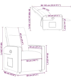 vidaXL Sta-op-stoel verstelbaar stof donkergrijs