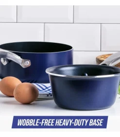 Blue Diamond Steelpannenset - ø 15 en ø 18 cm - Keramische anti-aanbaklaag