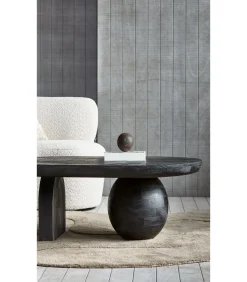 WOOOD Steppe Salontafel - Mango Hout - Zwart - 38x110x72