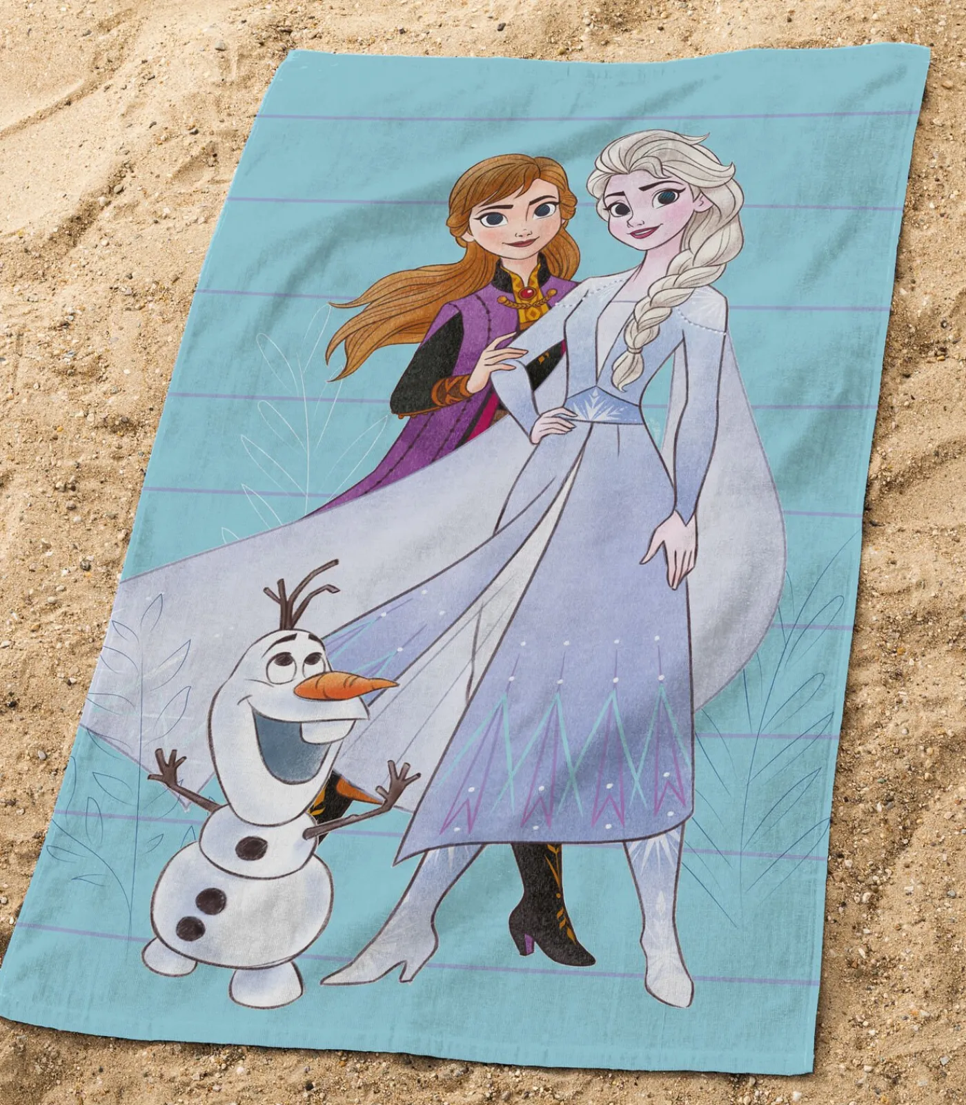 Discount Strandlaken met print, 100% katoen, HOME FROZEN 2 AZUR Handdoeken