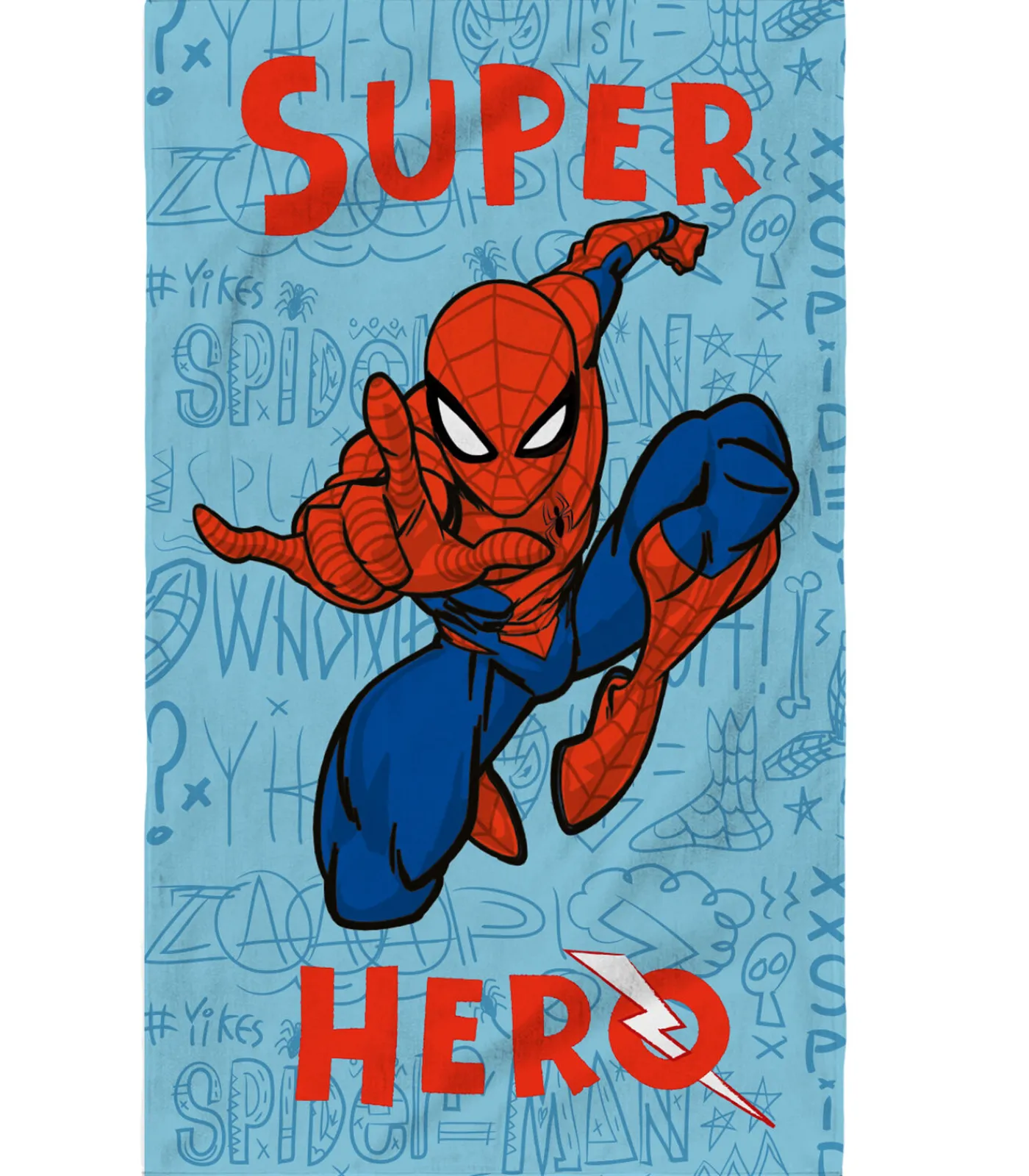 Hot Strandlaken met print, 100% katoen, SPIDERMAN HOME SKETCHES Handdoeken