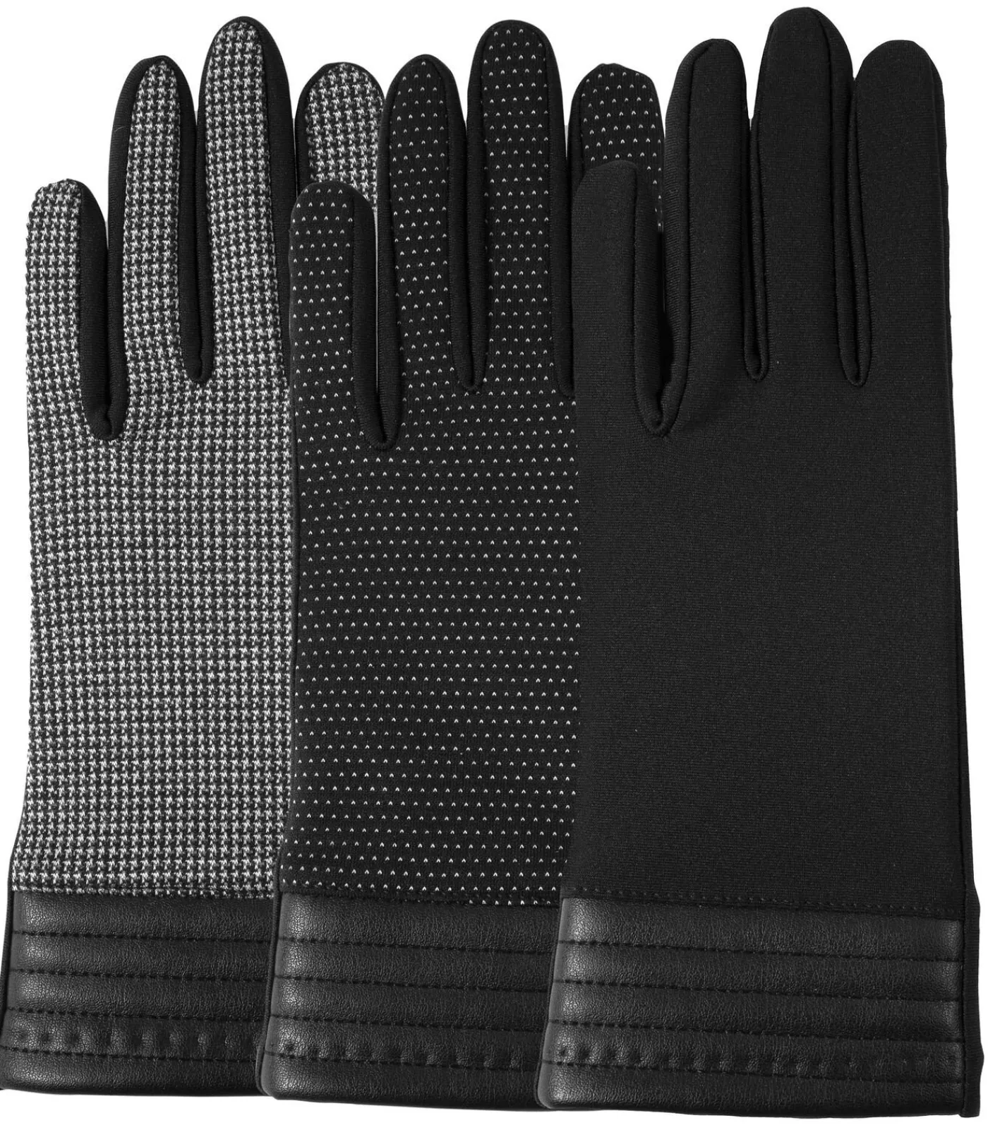 New Stretch handschoenen in houndstooth voor dames DAMES Handschoenen