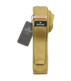 Heren Shirts & co Stropdas gebreid okergeel